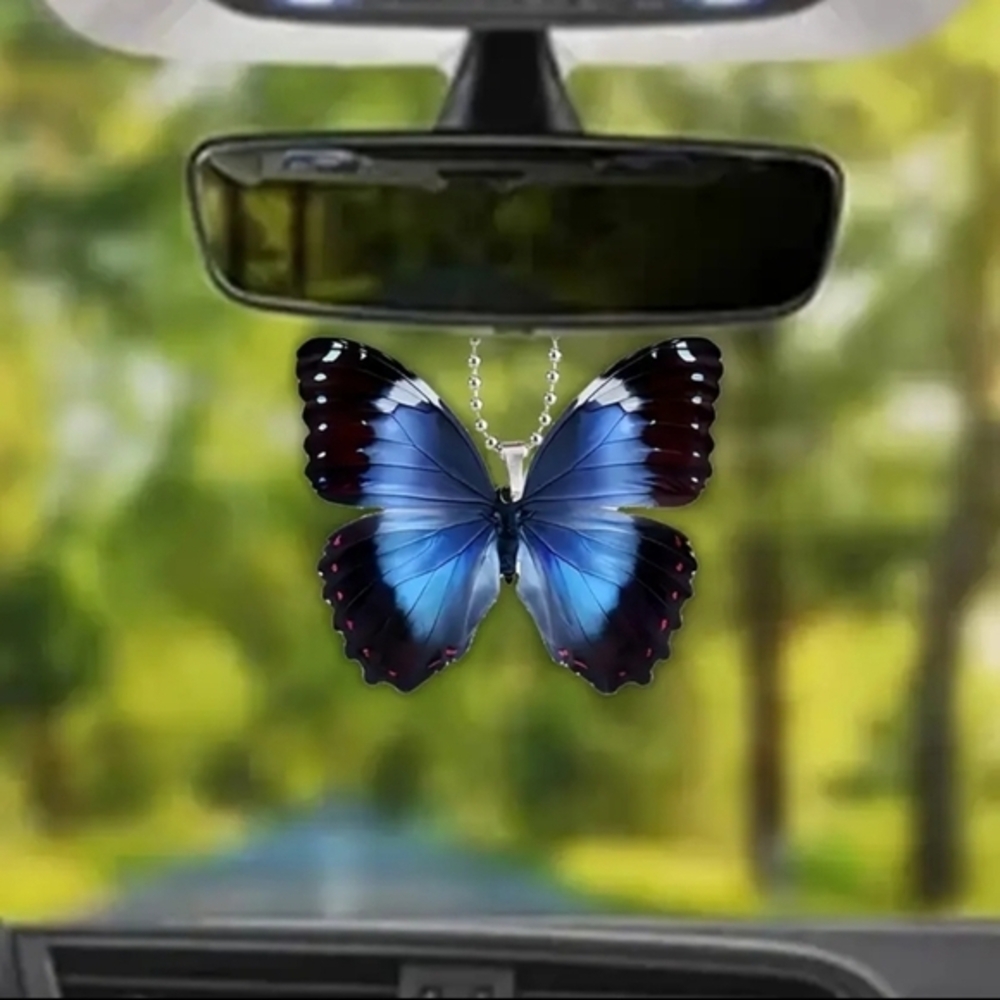 Auto Rearview Mirror‎ Acrylic Butterfly Hanging Car Pendant